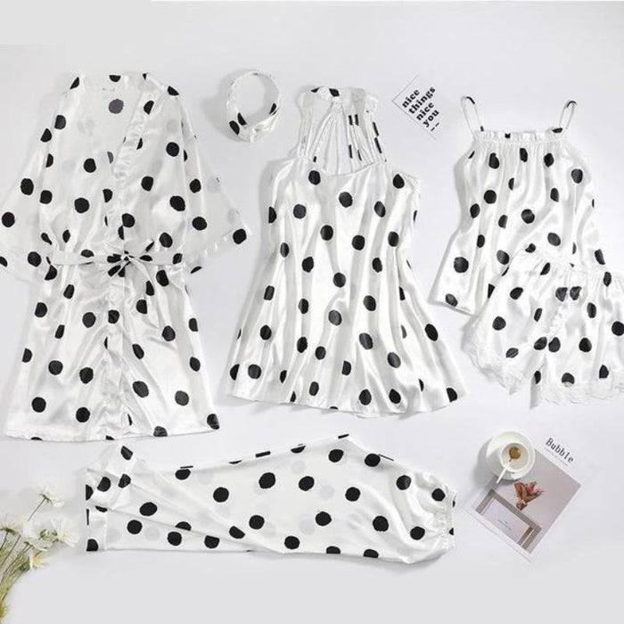 Silk Polka Dot Pajama Set