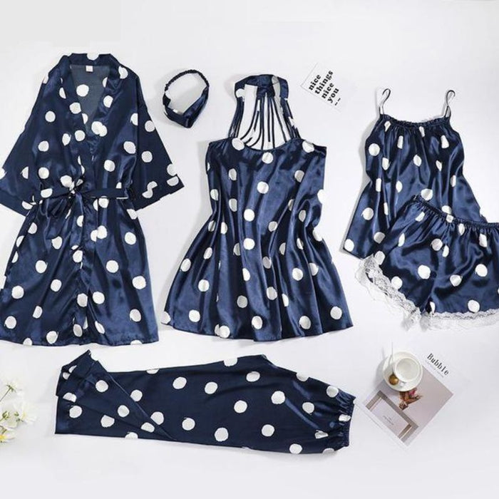 Silk Polka Dot Pajama Set