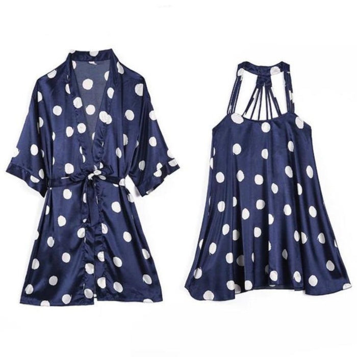 Silk Polka Dot Pajama Set