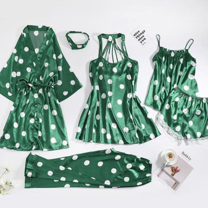 Silk Polka Dot Pajama Set