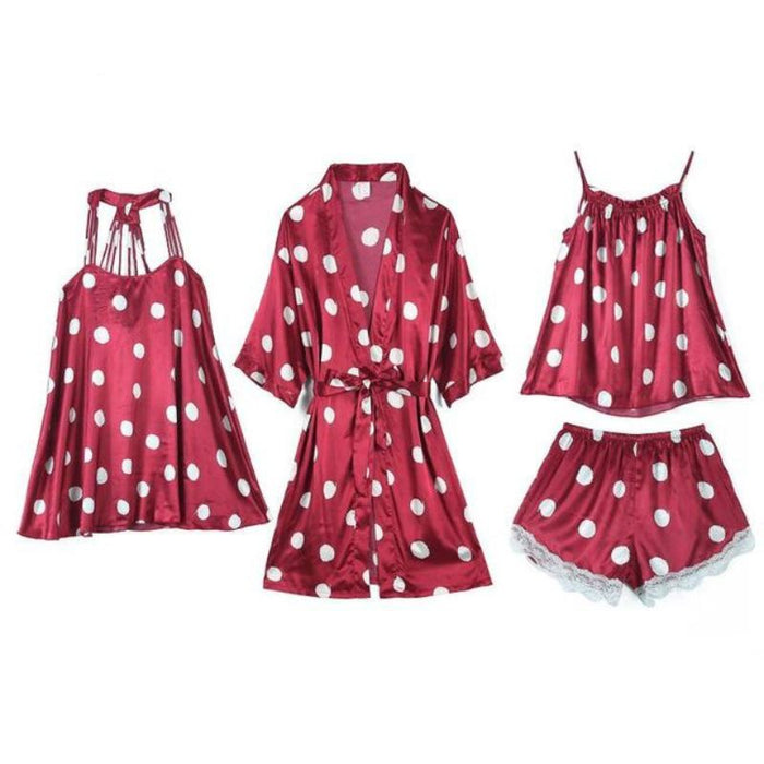 Silk Polka Dot Pajama Set