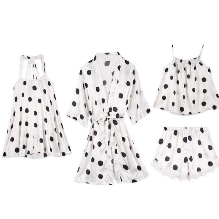 Silk Polka Dot Pajama Set