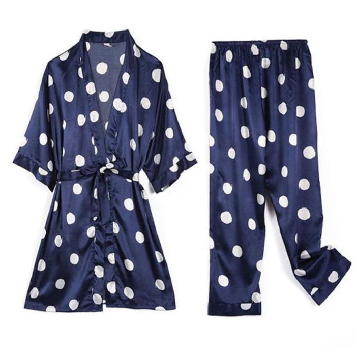 Silk Polka Dot Pajama Set