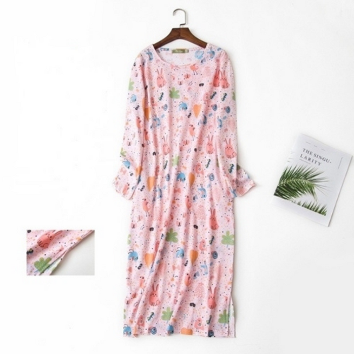 Pretty Print 100% Cotton Nightdress For Women