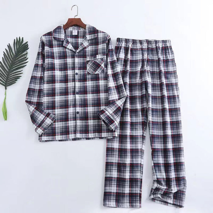 The Plaided Autumn Couple Pajama Sets