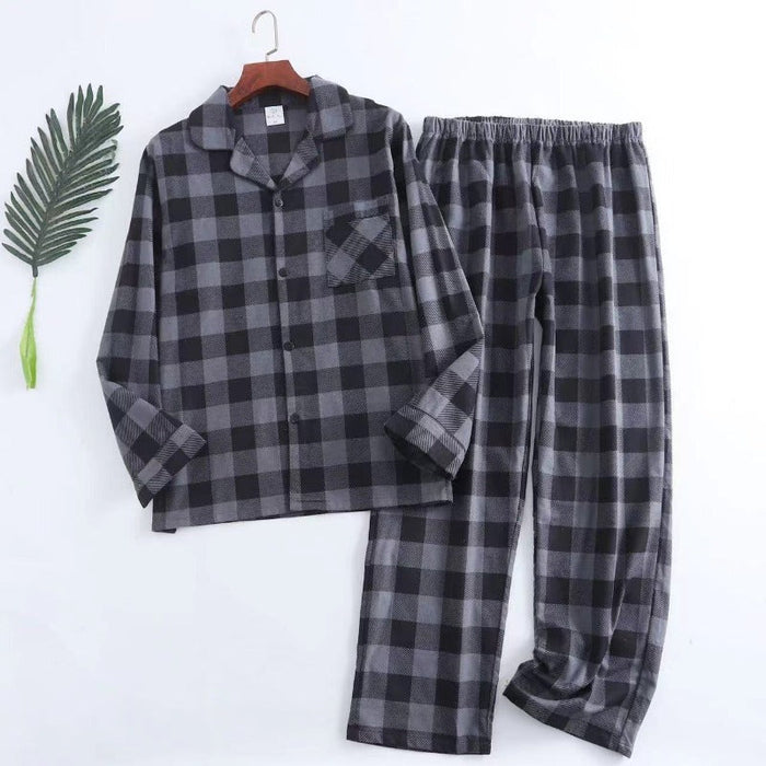 The Plaided Autumn Couple Pajama Sets