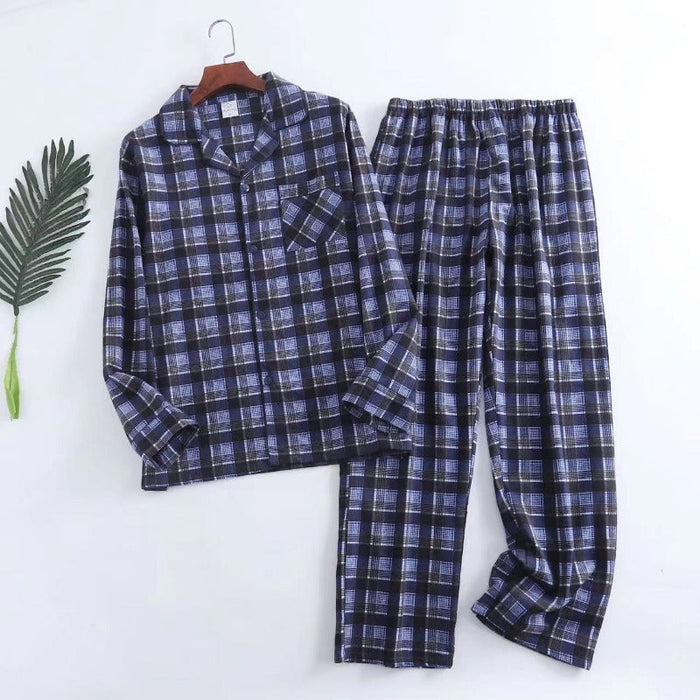 The Plaided Autumn Couple Pajama Sets