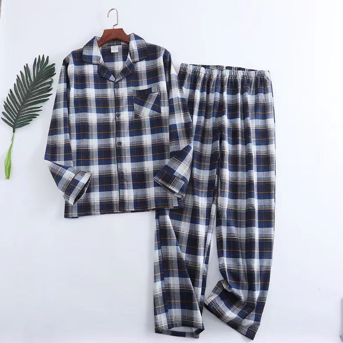 The Plaided Autumn Couple Pajama Sets