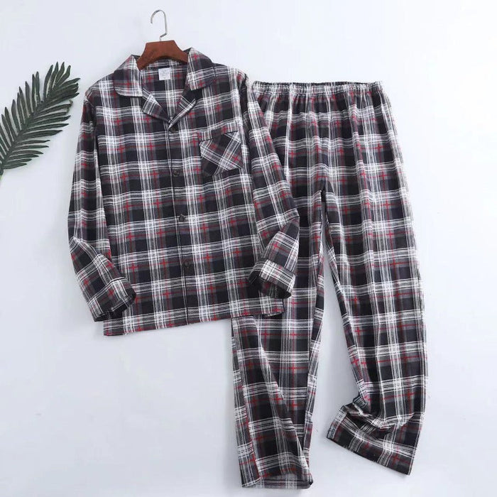 The Plaided Autumn Couple Pajama Sets