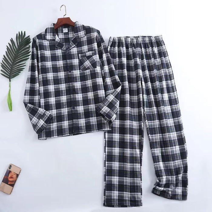 The Plaided Autumn Couple Pajama Sets