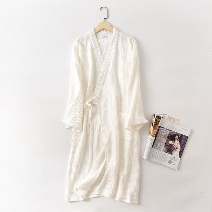 Women Autumn Wear Cotton Crepe Bathrobe