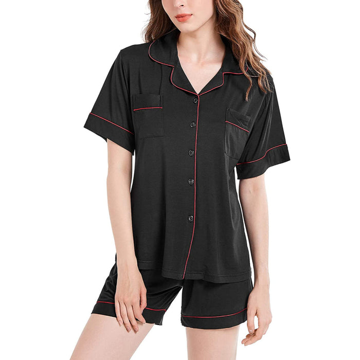 Womens Pajamas Set Two Piece Short Sleepwear