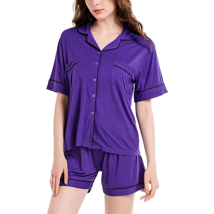 Womens Pajamas Set Two Piece Short Sleepwear