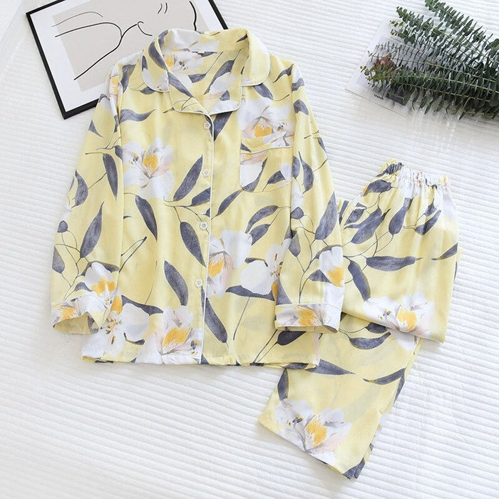 Floral Cotton Pajamas for Women