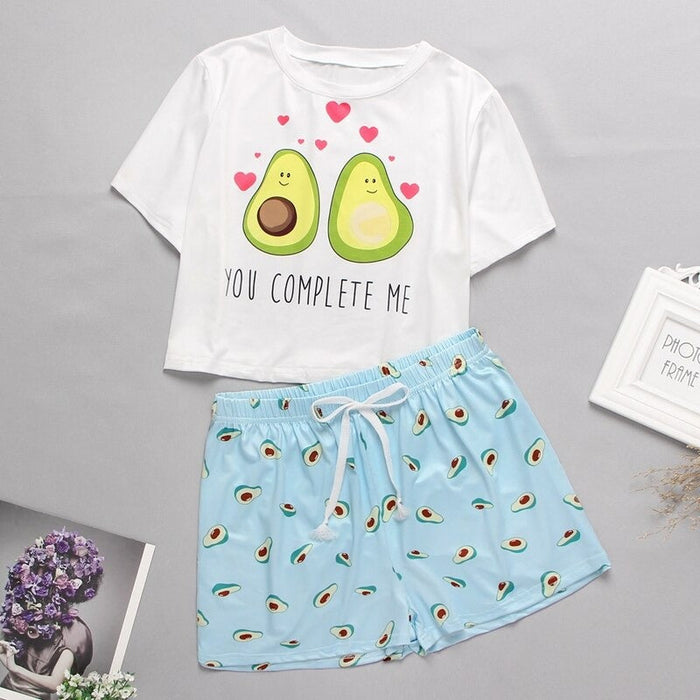 Printed T-shirts & Short 2 Piece Set