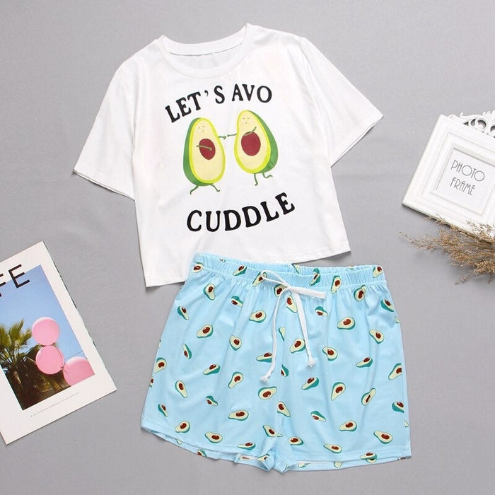 Printed T-shirts & Short 2 Piece Set