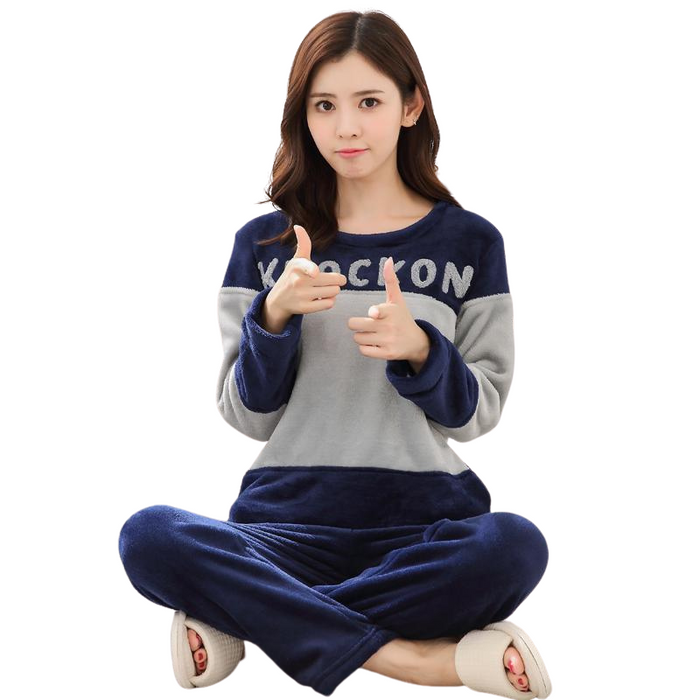 Warm Pajamas Cartoon Sets Animal Print Sleepwear Clothing