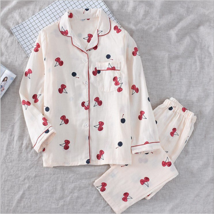 Printed Cotton Pajama Set