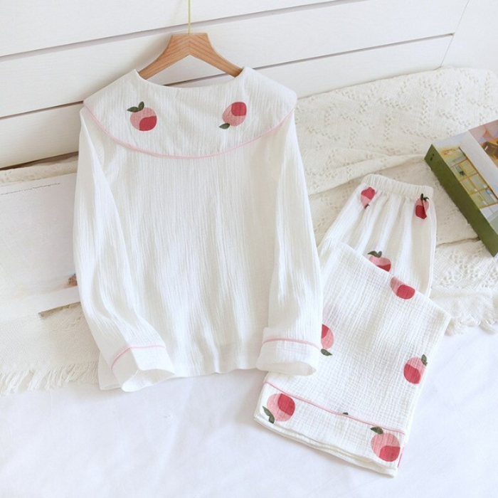 Doll Collar Style Pajama Suit