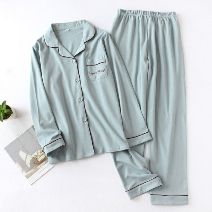 Long Sleeved Pajama Suit Set