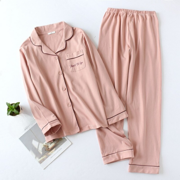 Long Sleeved Pajama Suit Set