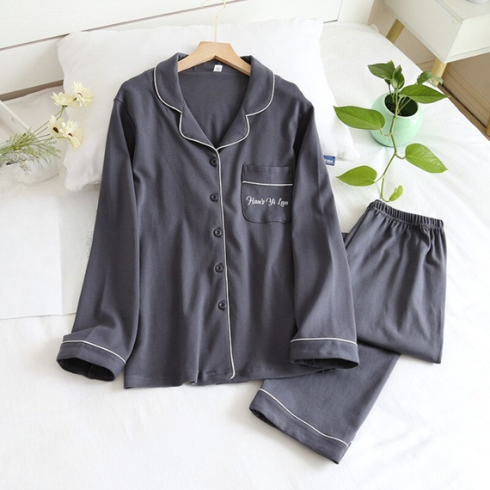 Long Sleeved Pajama Suit Set