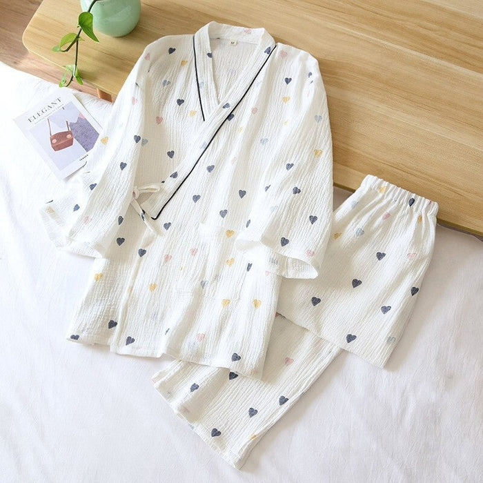 Japanese Kimono Cotton Pajamas