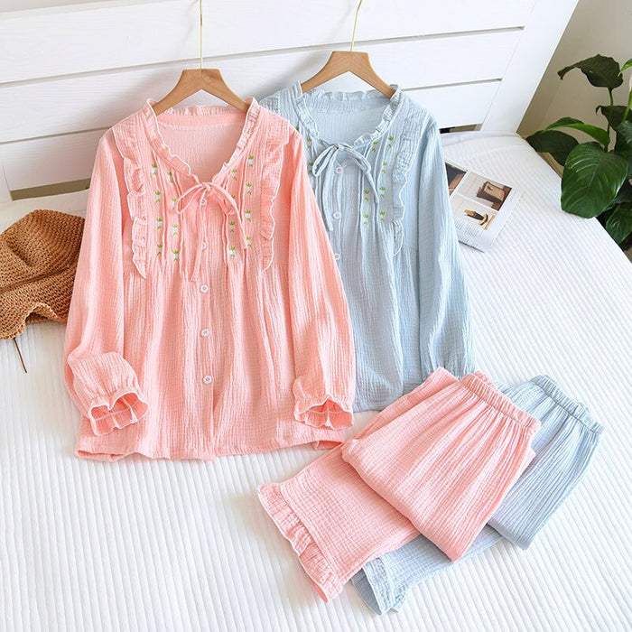 Summer Crepe Styled Pajama Suit Set