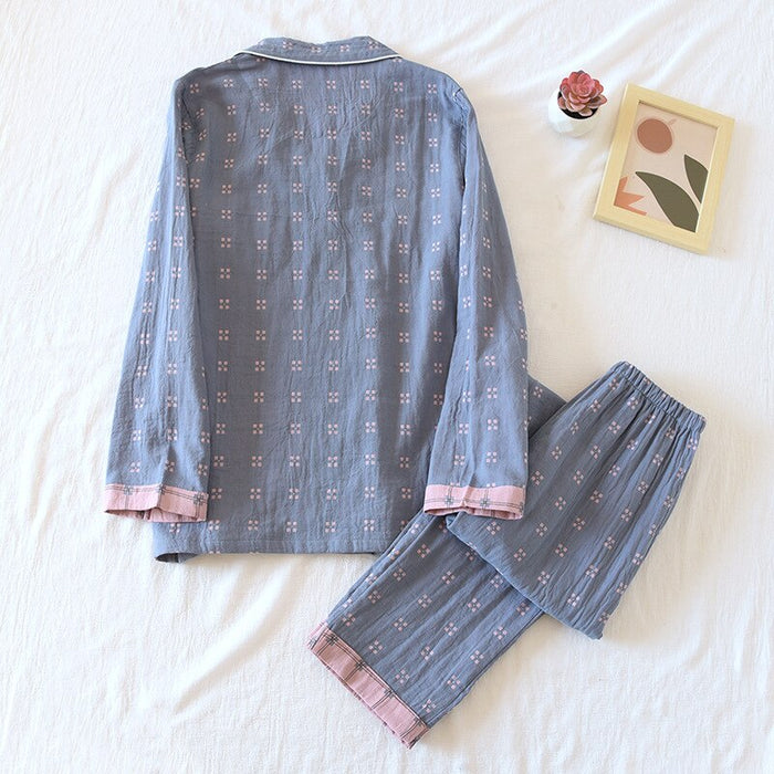 Japanese Solid Pajama Suit Set