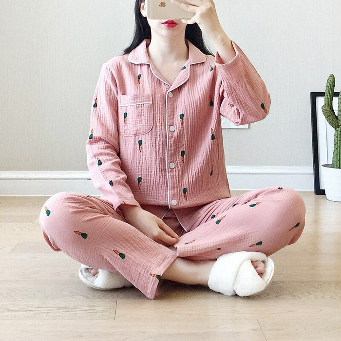 Cotton Crepe Printed Pajama Set