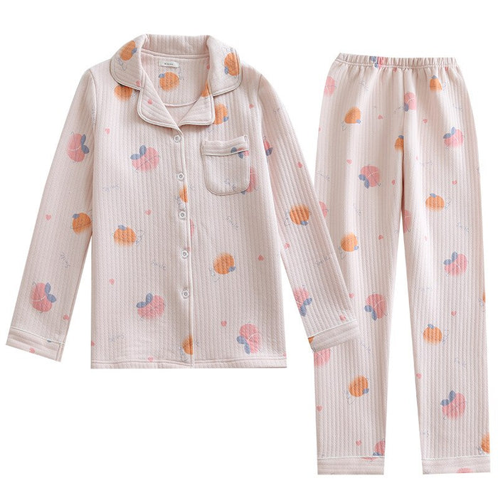 Three Layer Thick Cotton Pajama Set