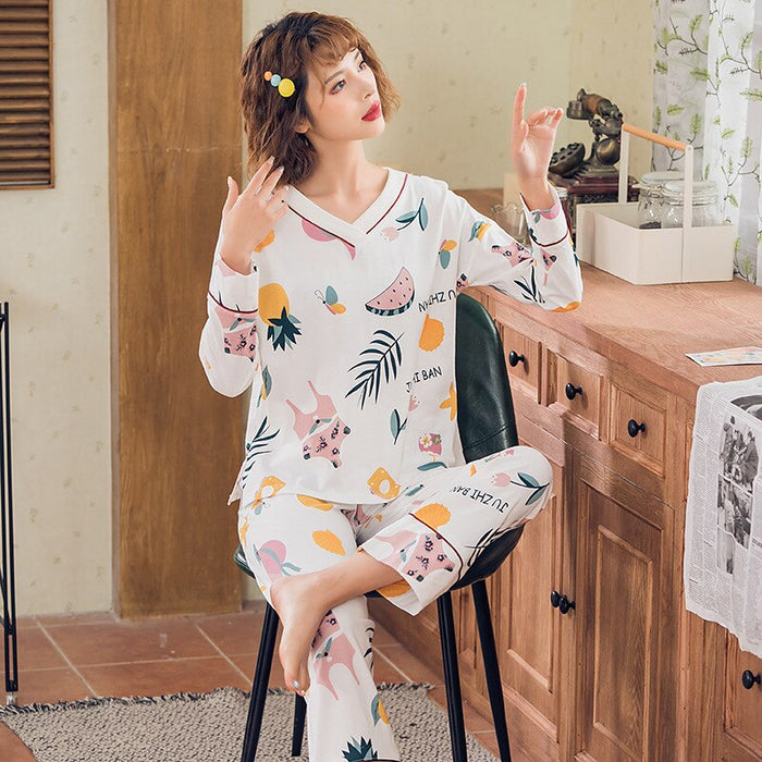 V-Neck Pullover Pajama Set