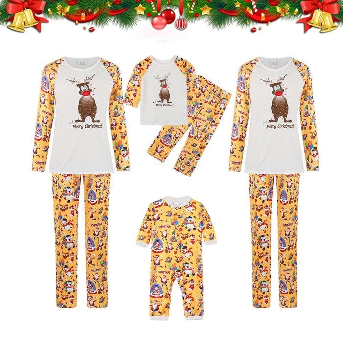 The Yellow Reindeer Family Matching Pajama Set