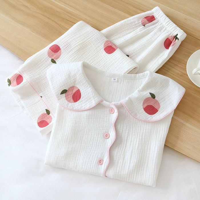 Doll Collar Style Pajama Suit