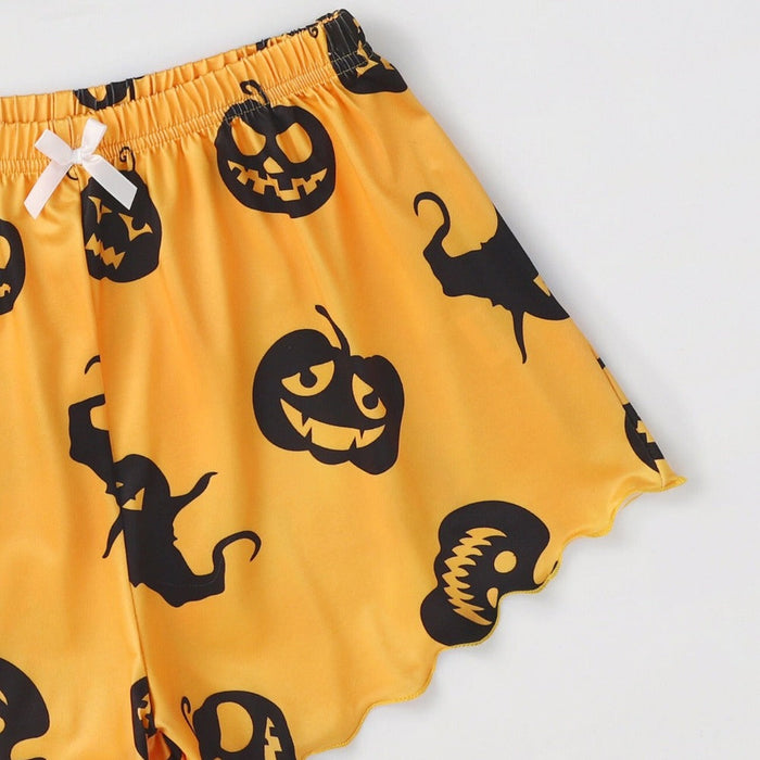 The Pumpkin Halloween Shorts Pajama Set