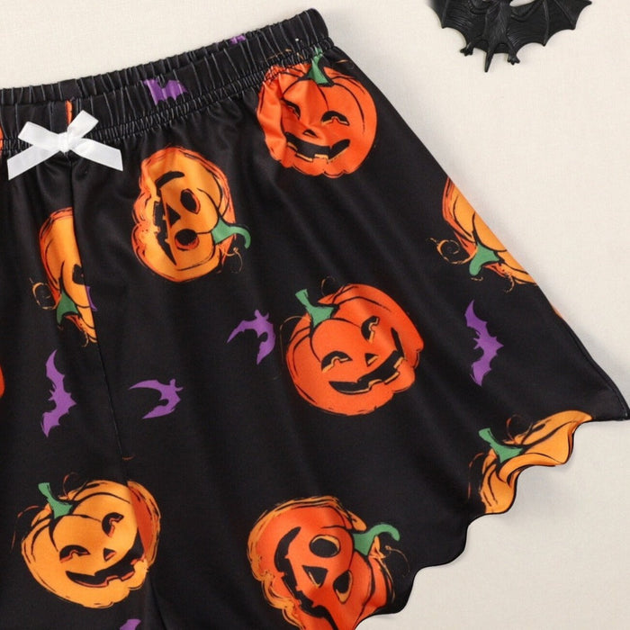 The Halloween Pumpkin Short Pajama Set