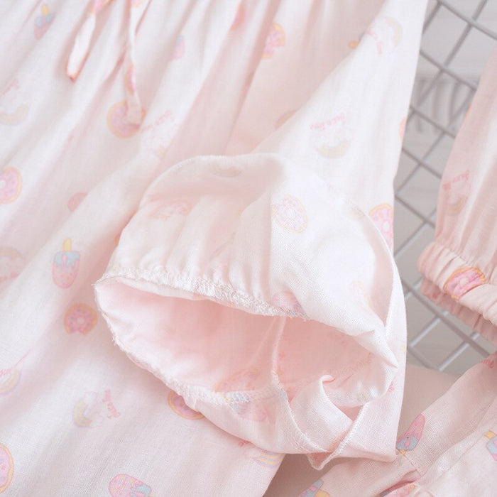 Long-Sleeved Cotton Pajama Set
