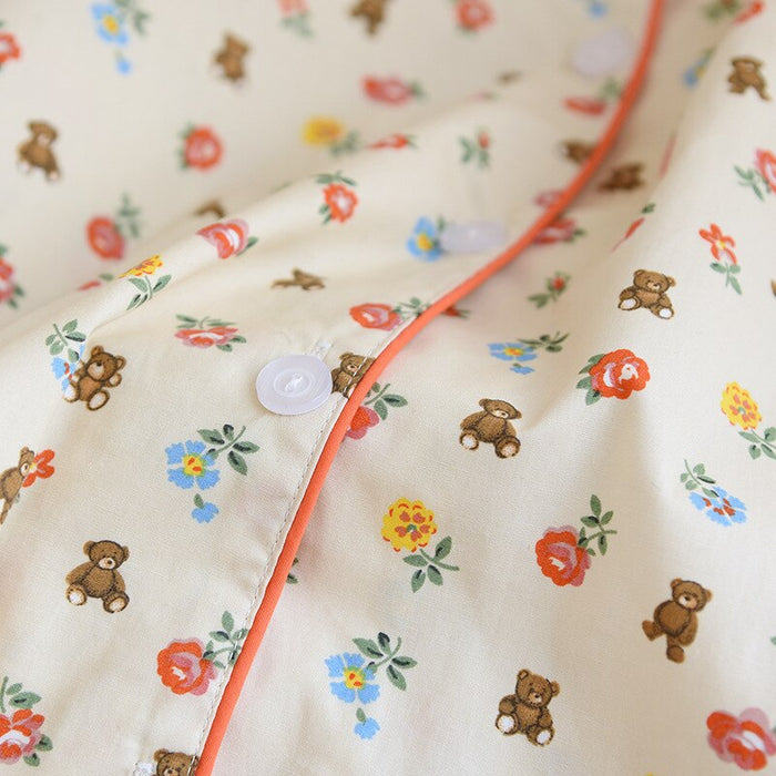 Japanese Floral Pajama Suit Set