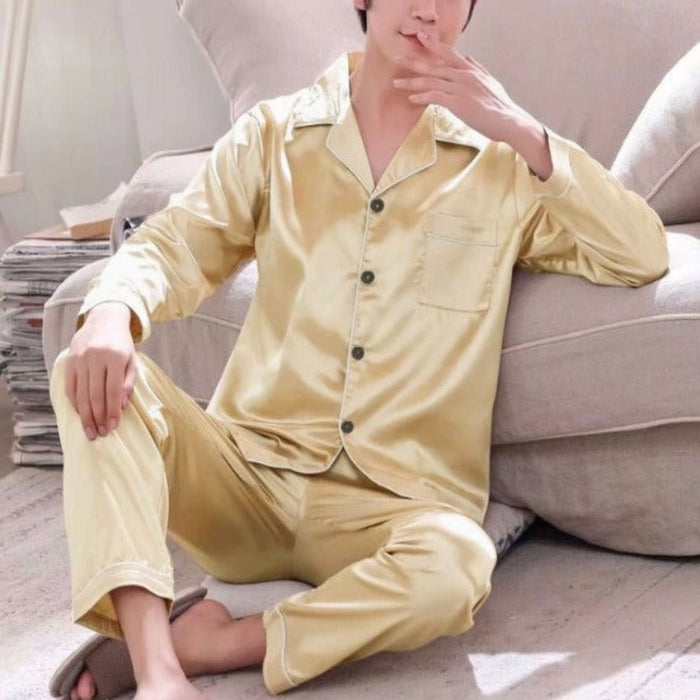 Personalized Silk Wedding Pajamas For Men