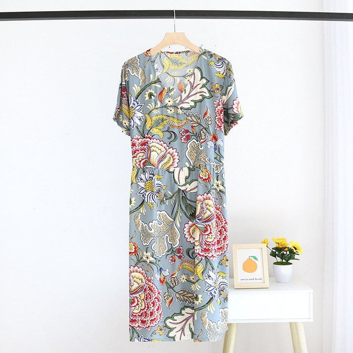 Women Viscose Short Sleeve Dress