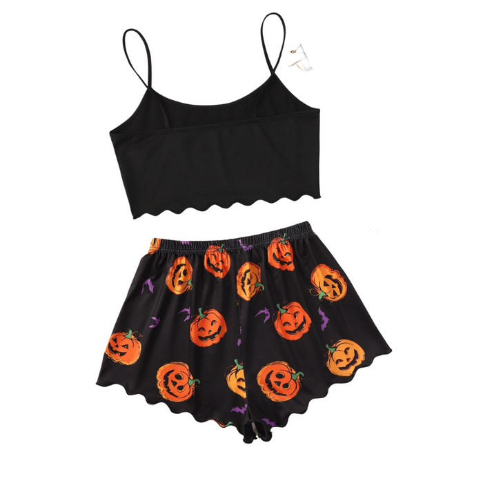 The Halloween Pumpkin Short Pajama Set