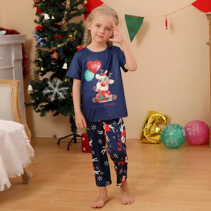 Cartoon Deer Matching Sleepwear Set