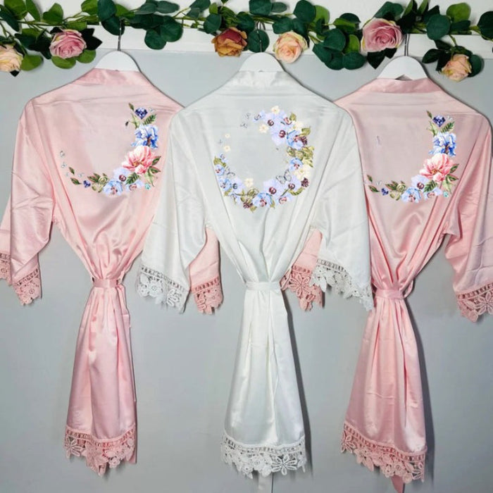 Personalized Floral Bridesmaid Robes