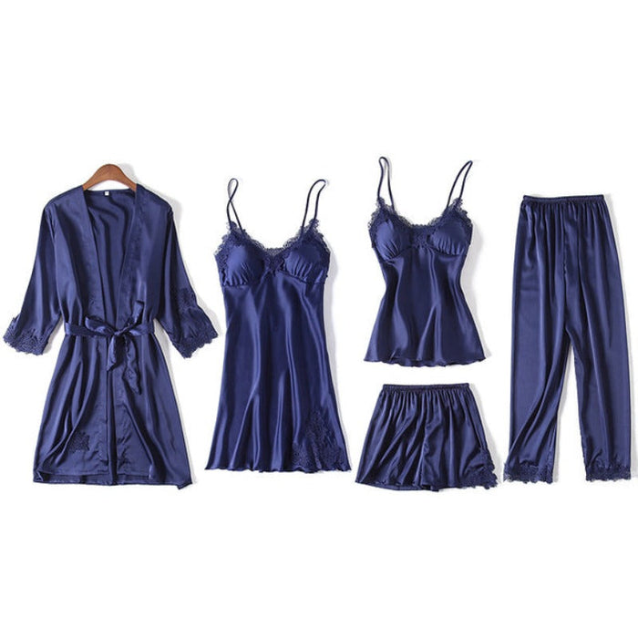 The 5 Piece Embroidery Lounge Pajama Set