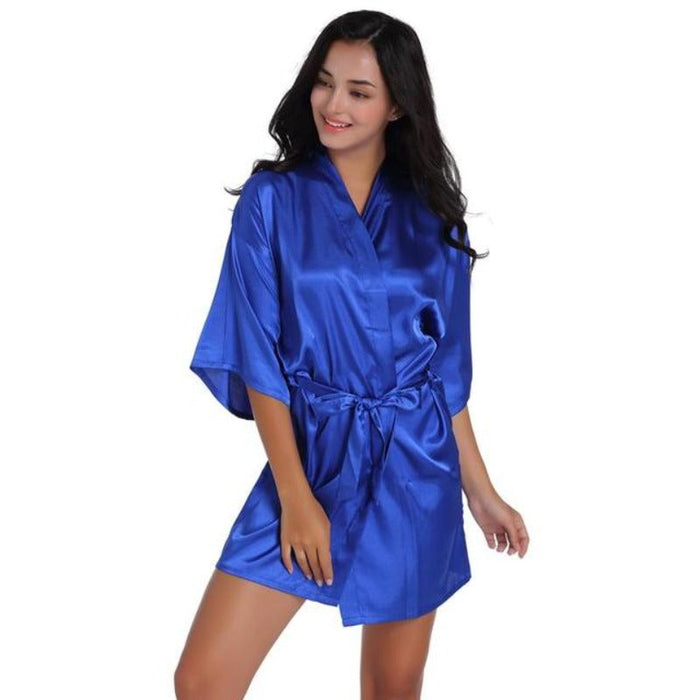 Solid Summer Robes With Belt Ladies