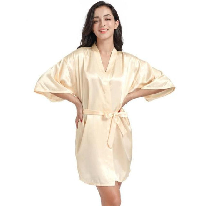 Solid Summer Robes With Belt Ladies