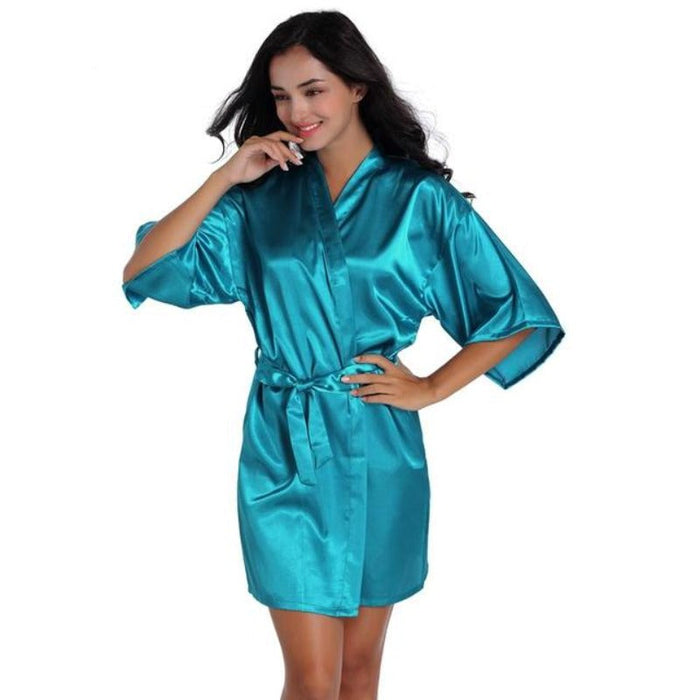 Solid Summer Robes With Belt Ladies