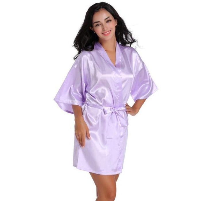 Solid Summer Robes With Belt Ladies