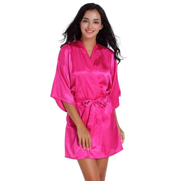 Solid Summer Robes With Belt Ladies