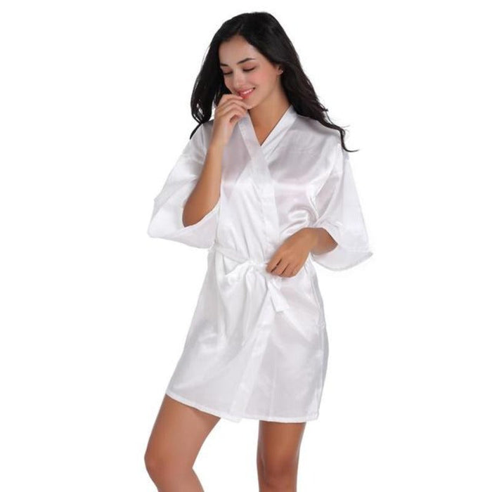 Solid Summer Robes With Belt Ladies